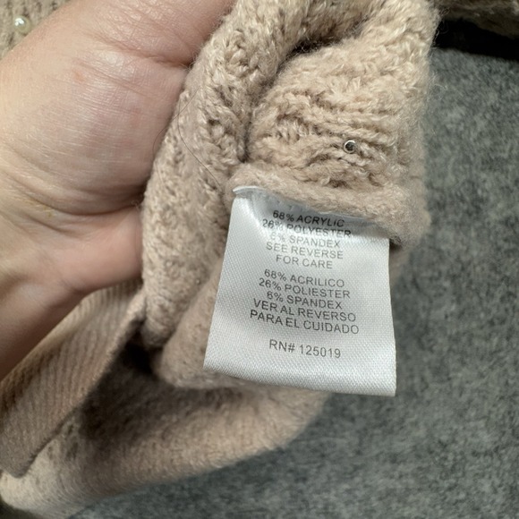 Joseph‎ A. Womens Sweater Womens L Pink Pearls Buttons Cardigan Soft Knit - Picture 6 of 10